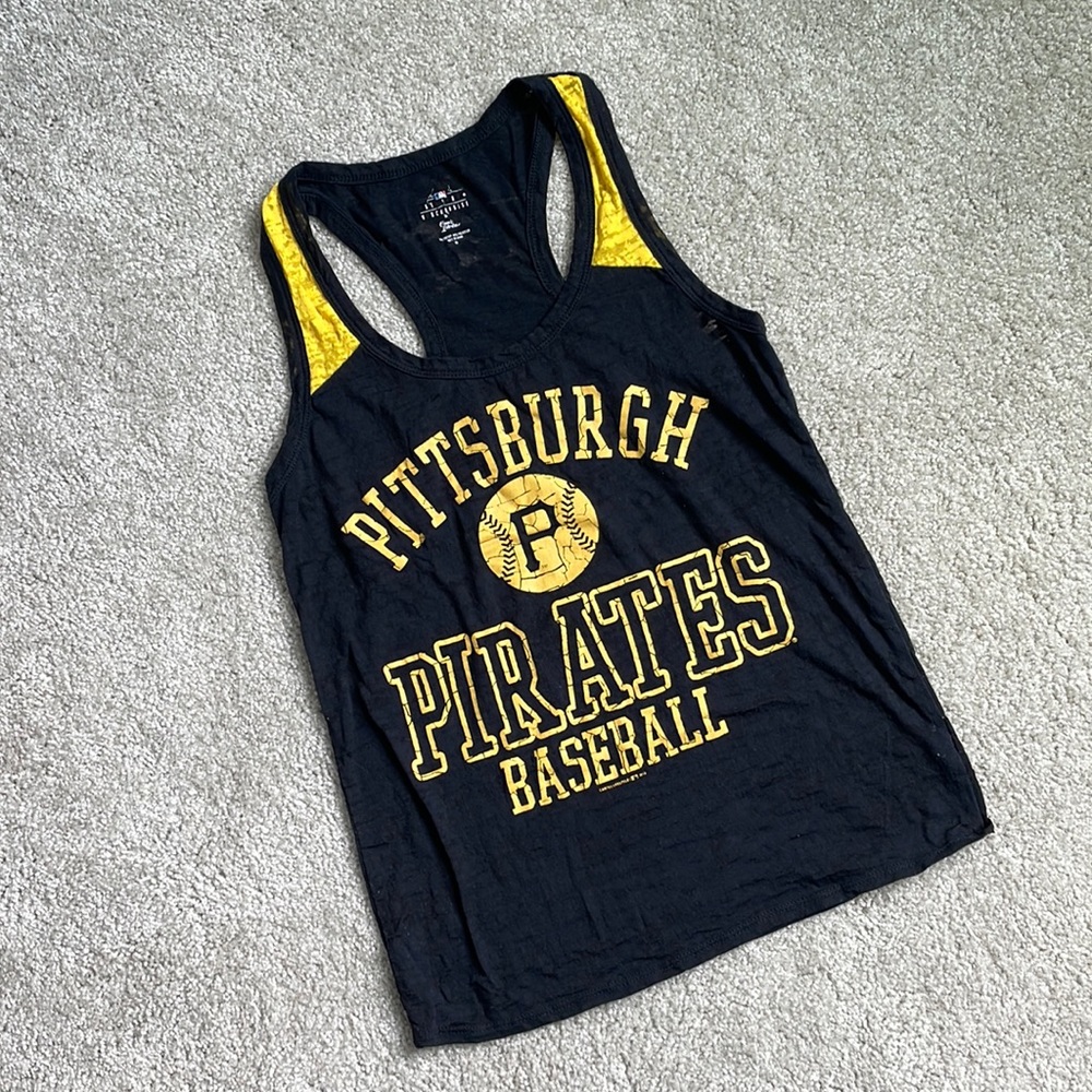 Pittsburgh Pirates Women's Black & Yellow Racerback Tank
